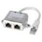 DOUBLEUR DE PORT RJ45 (1M/2F) Blindé POINT A POINT [252471]