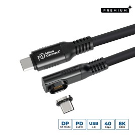 Câble USB-C vers USB-C 1m coudé Premium magnétique en silicone, 240W