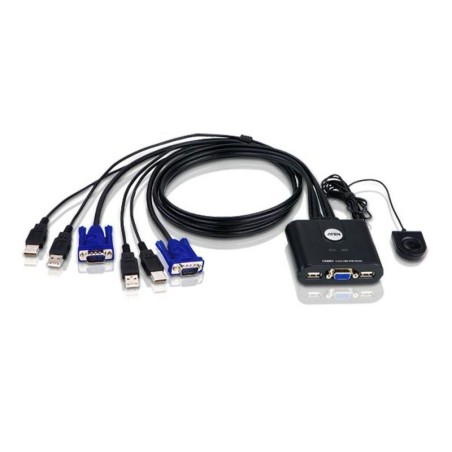 ATEN CS-22U * Switch KVM 2 PORTS VGA/USB +CABLES * 253522