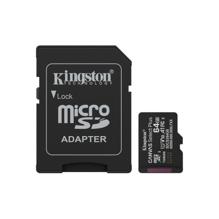 MicroSD 64Go Kingston UHS-I Canvas Select+ c10 U1 * TCP 2.80€ incl.