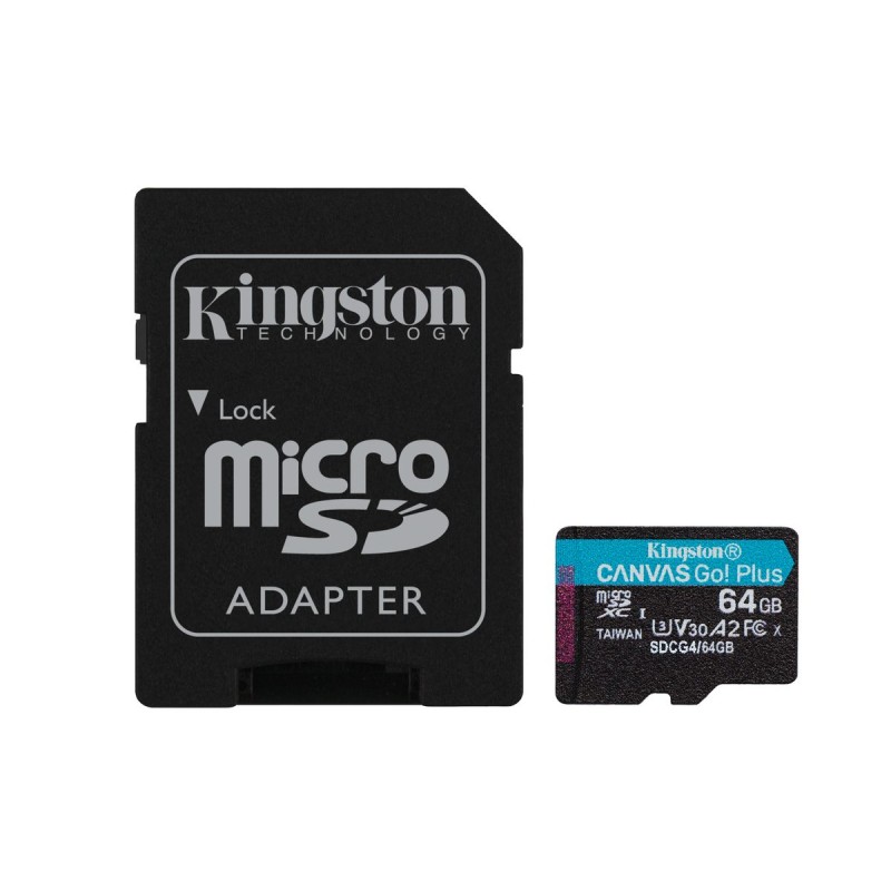 MicroSD 64Go Kingston UHS-I Canvas Go! Plus c10 U3 (TCP 2.80€ incl.)