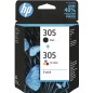 HP 305 - Dual Pack - Cartouche Noire & 3-couleurs (MC24)