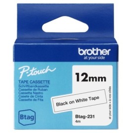 Brother Ruban BTAG231 12MM Rouge / Blanc
