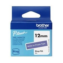 BROTHER 12MM BTAGF35 BLANC SUR VIOLET