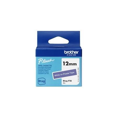 BROTHER 12MM BTAGF35 BLANC SUR VIOLET