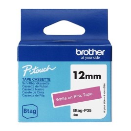 BROTHER 12MM BTAGP35 BLANC SUR ROSE