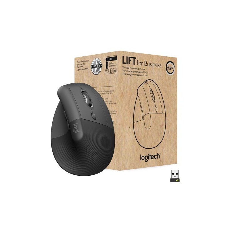 & Lift Vertical Ergono Mouse for business Graphite Black USB Type a
