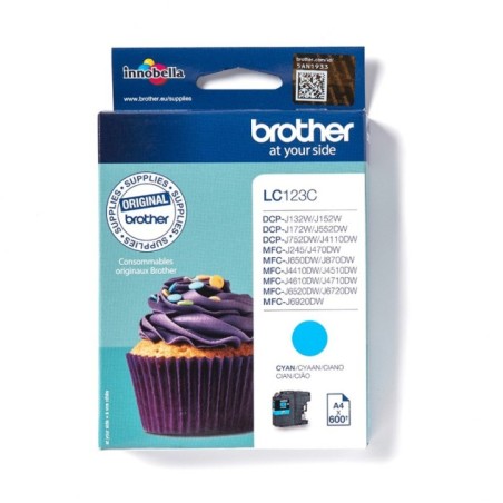 Brother LC123C Ink Jet Cyan (coli/5) MFC-J4510DW (coli/5)