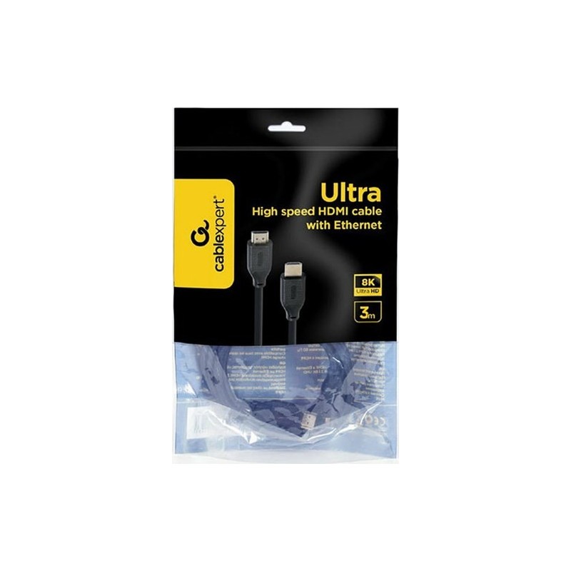 Cordon HDMI 2.1-8K- Type A Mâle/Mâle 3M sachet brochable
