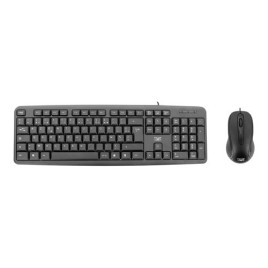 Souris filaire + clavier AZERTY noir