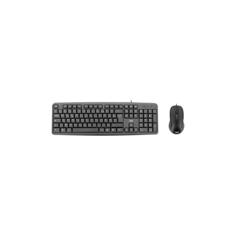 Souris filaire + clavier AZERTY noir