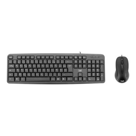 Souris filaire + clavier AZERTY noir