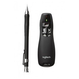 LOGITECH R400 Pointeur Laser s/fil (Rouge 15m) +étui * 910-001356