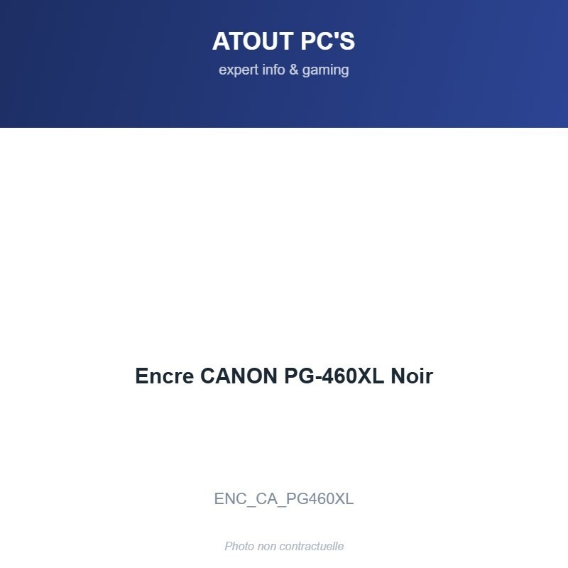 Encre CANON PG-460XL Noir