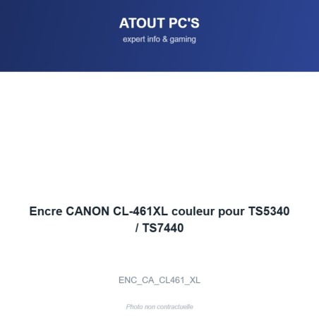 Encre CANON CL-461XL couleur pour TS5340 / TS7440