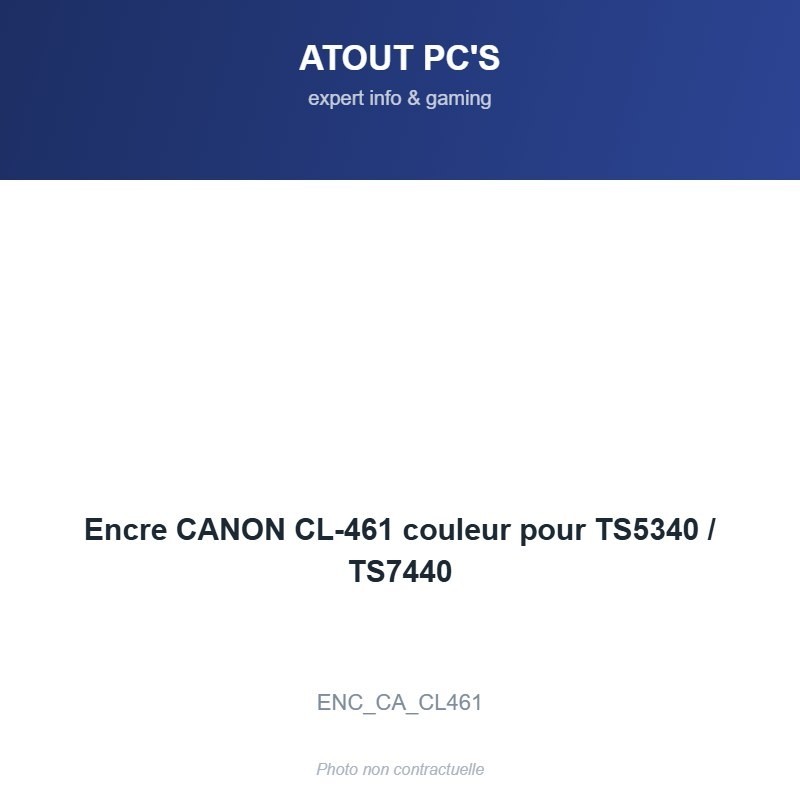 Encre CANON CL-461 couleur pour TS5340 / TS7440