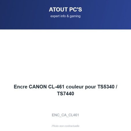 Encre CANON CL-461 couleur pour TS5340 / TS7440