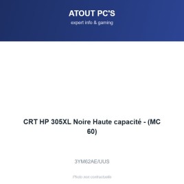 CRT HP 305XL Noire Haute capacité - (MC 60)