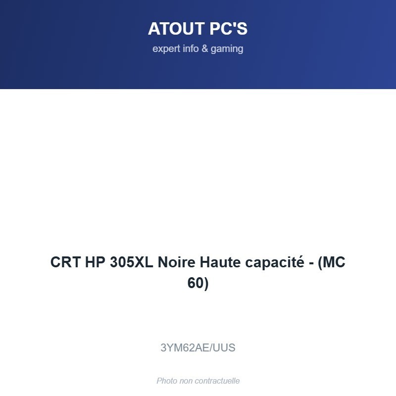 CRT HP 305XL Noire Haute capacité - (MC 60)
