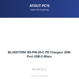 BLUESTORK BS-PW-20-C PD Chargeur 20W- Port USB-C-Blanc