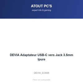 DEVIA Adaptateur USB-C vers Jack 3.5mm Ipure