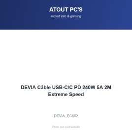 DEVIA Câble USB-C/C PD 240W 5A 2M Extreme Speed