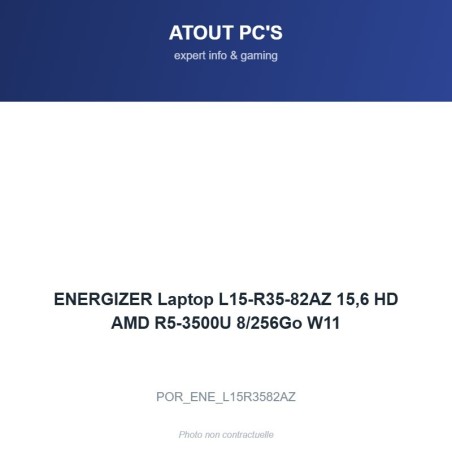 ENERGIZER Laptop L15-R35-82AZ 15,6 HD AMD R5-3500U 8/256Go W11