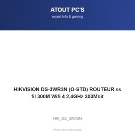 HIKVISION DS-3WR3N (O-STD) ROUTEUR ss fil 300M Wifi 4 2,4GHz 300Mbit