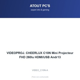 VIDEOPROJ. CHEERLUX C10N Mini Projecteur FHD 260lu HDMI/USB Andr13