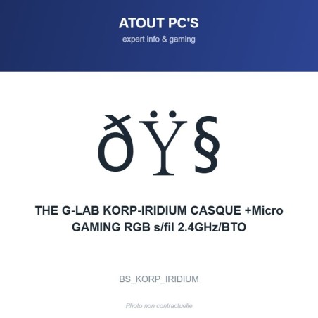 THE G-LAB KORP-IRIDIUM CASQUE +Micro GAMING RGB s/fil 2.4GHz/BTO