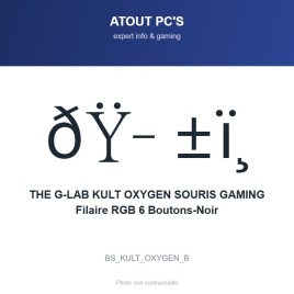 THE G-LAB KULT OXYGEN SOURIS GAMING Filaire RGB 6 Boutons-Noir