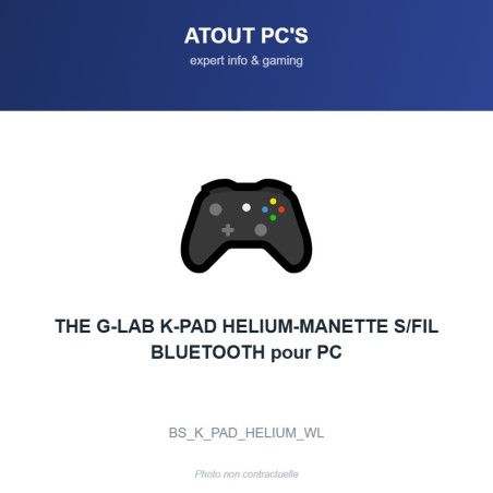 THE G-LAB K-PAD HELIUM-MANETTE S/FIL BLUETOOTH pour PC