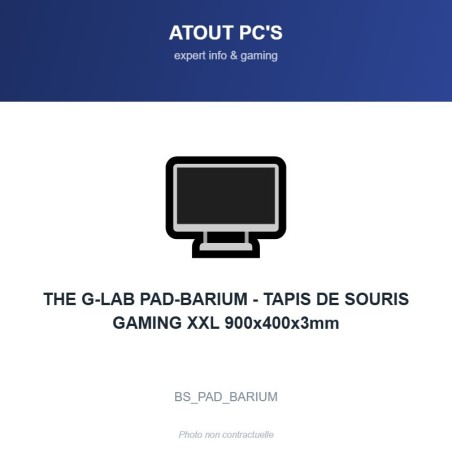 THE G-LAB PAD-BARIUM - TAPIS DE SOURIS GAMING XXL 900x400x3mm