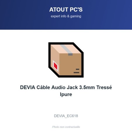 DEVIA Câble Audio Jack 3.5mm Tressé Ipure