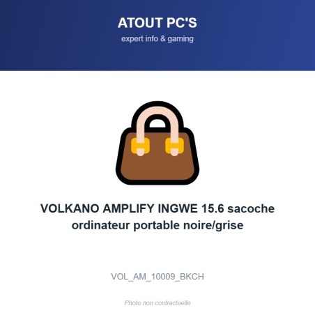 VOLKANO AMPLIFY INGWE 15.6 sacoche ordinateur portable noire/grise