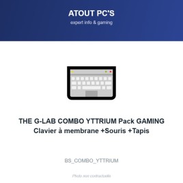THE G-LAB COMBO YTTRIUM Pack GAMING Clavier à membrane +Souris +Tapis