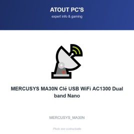 MERCUSYS MA30N Clé USB WiFi AC1300 Dual band Nano
