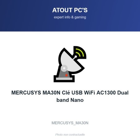 MERCUSYS MA30N Clé USB WiFi AC1300 Dual band Nano
