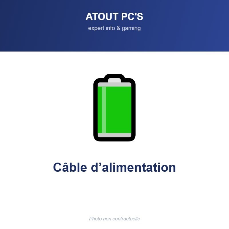 CABLE ALIM. NB CEE 7 (M) vers IEC C5 (F) Tripolaire Noir 1.8m * 808350