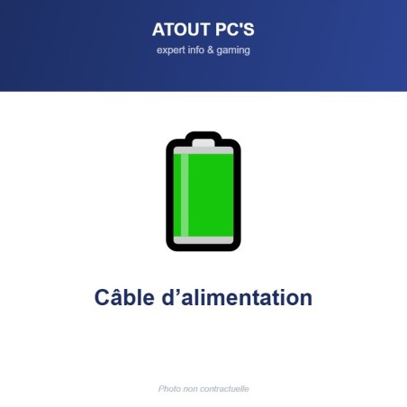 CABLE ALIM. NB CEE 7 (M) vers IEC C5 (F) Tripolaire Noir 1.8m * 808350
