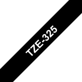 Brother TZE325 Ruban 9mm Blanc/Noir SUR COMMANDE