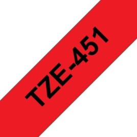 Brother TZE451 Ruban Noir / Red 24mm /COMMANDE