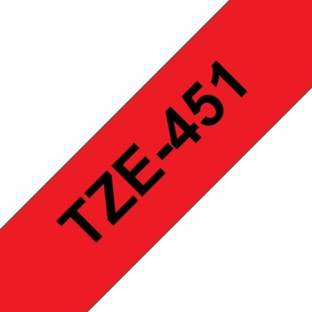Brother TZE451 Ruban Noir / Red 24mm /COMMANDE