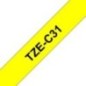 Brother TZEC31noir/jaune fluo 12mm