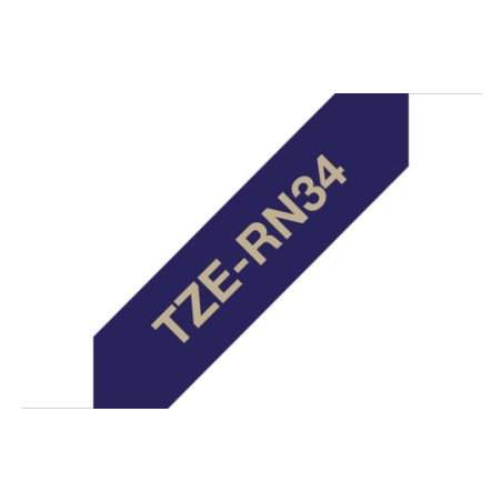 Brother TZERN34 Ruban Or / Bleu 12mm