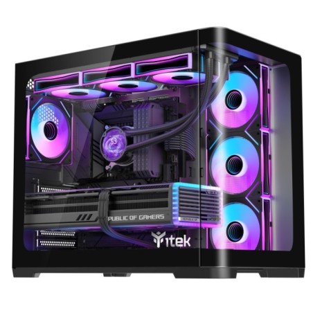BOITIER iTek Dark Cave Curved (Noir) Moyen ATX * ITGCADCCB