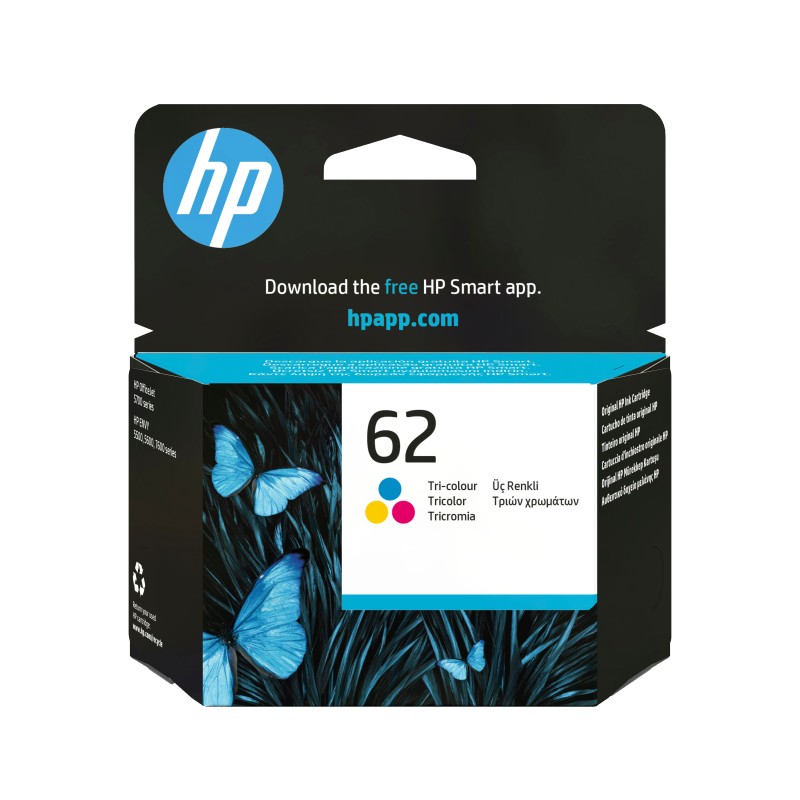 CRT HP 62 - Tricolore - 4.5 ml - 165 pages - (MC 60)