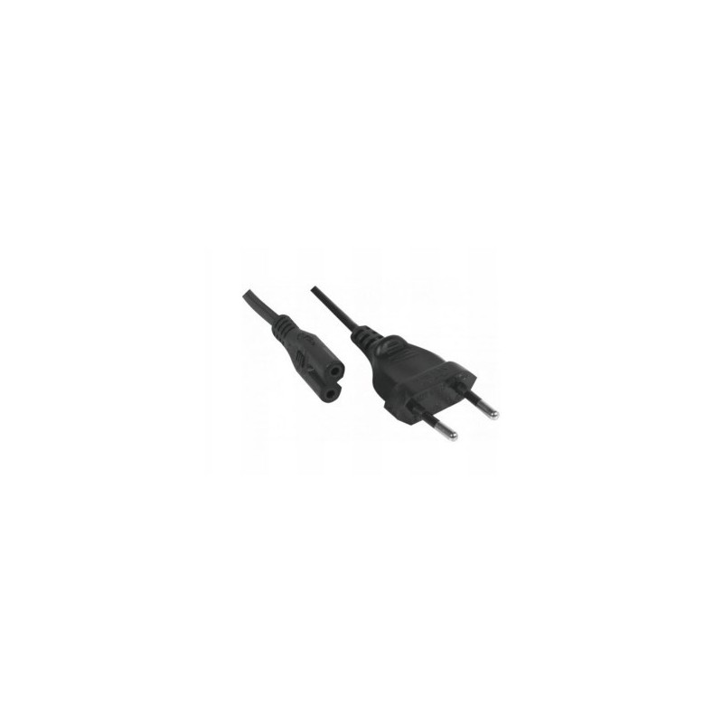 CABLE ALIM. NB CEE 7 (M) vers IEC C7 (F) Bipolaire Noir 3.0m * 808311
