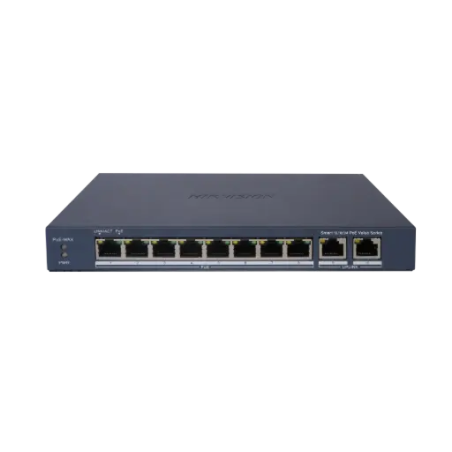 Hikvision Switch Smart managé 8 ports PoE + 2 uplinks Gigabit 60 W