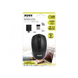 Souris optique sans fil 3 boutons et molette de défilement Connectivité USB-C et USB-A Technologie sans fil 2,4 Ghz (por